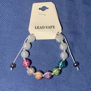 Lead free multicolor crystal embellished bracelet